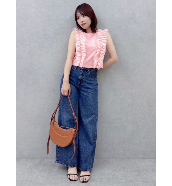 dazzlin「フリルギャザードッキングカットソー」|Tシャツ・カットソー|