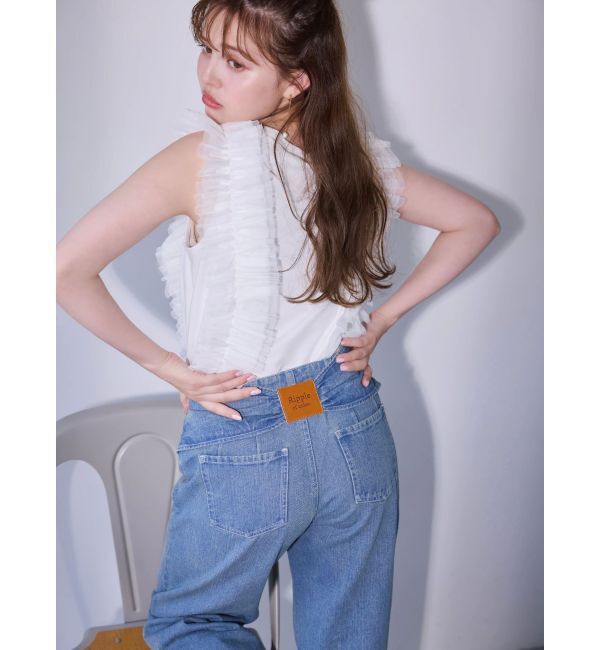 dazzlin「フリルギャザードッキングカットソー」|Tシャツ・カットソー|