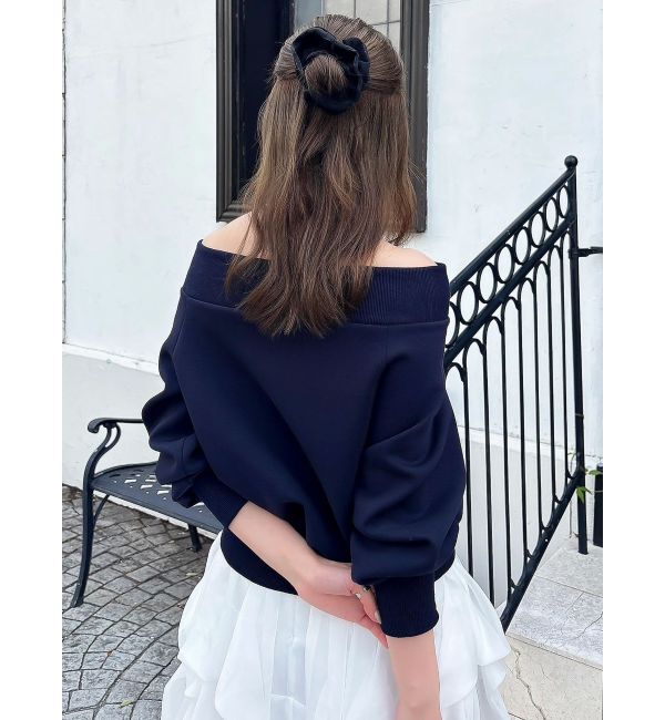 dazzlin「ワイドスクエアネックスウェット」|Tシャツ・カットソー|