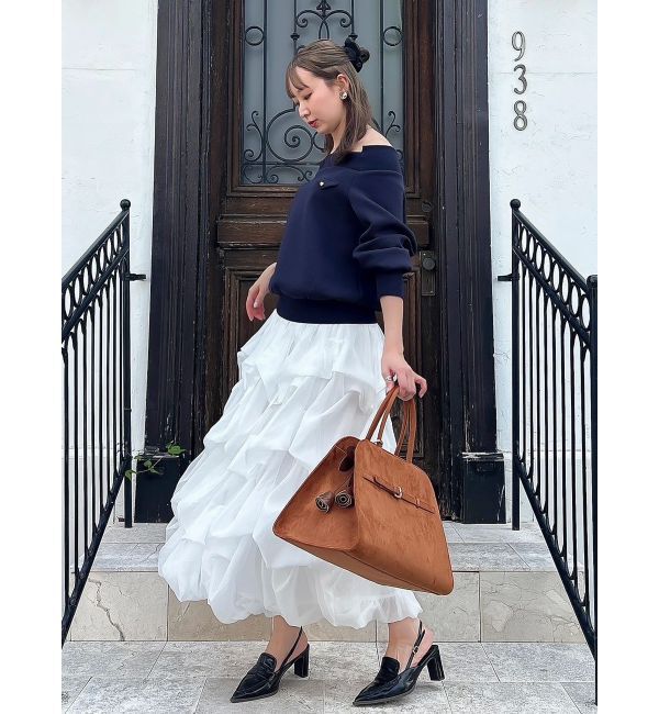 dazzlin「ワイドスクエアネックスウェット」|Tシャツ・カットソー|