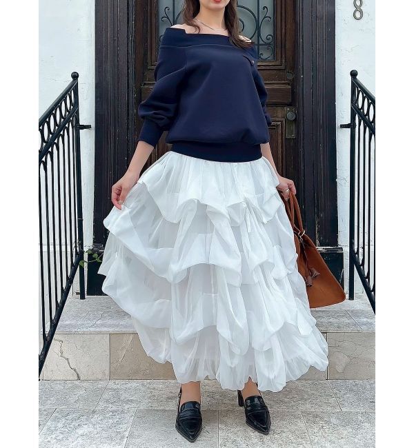 dazzlin「ワイドスクエアネックスウェット」|Tシャツ・カットソー|