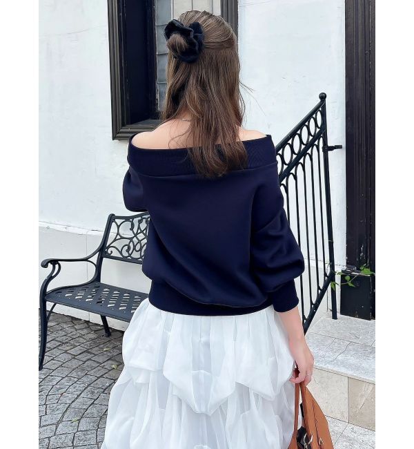 dazzlin「ワイドスクエアネックスウェット」|Tシャツ・カットソー|