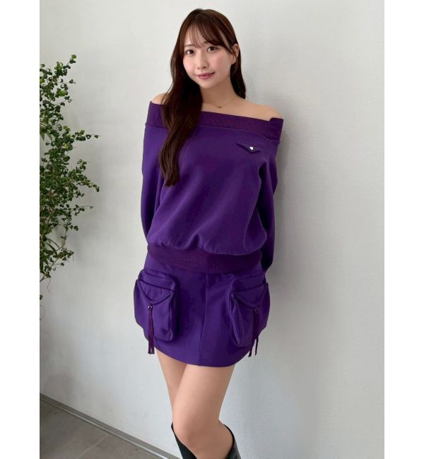 dazzlin「ワイドスクエアネックスウェット」|Tシャツ・カットソー|