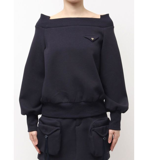 dazzlin「ワイドスクエアネックスウェット」|Tシャツ・カットソー|