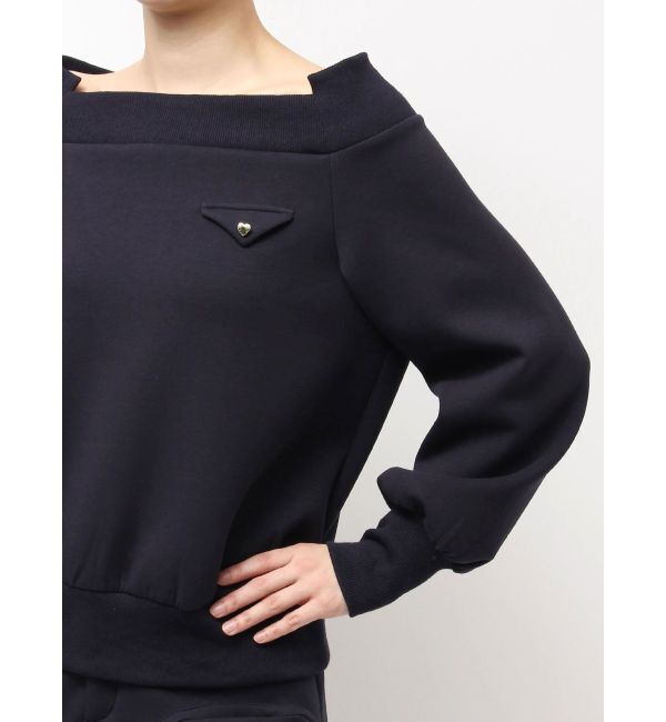 dazzlin「ワイドスクエアネックスウェット」|Tシャツ・カットソー|