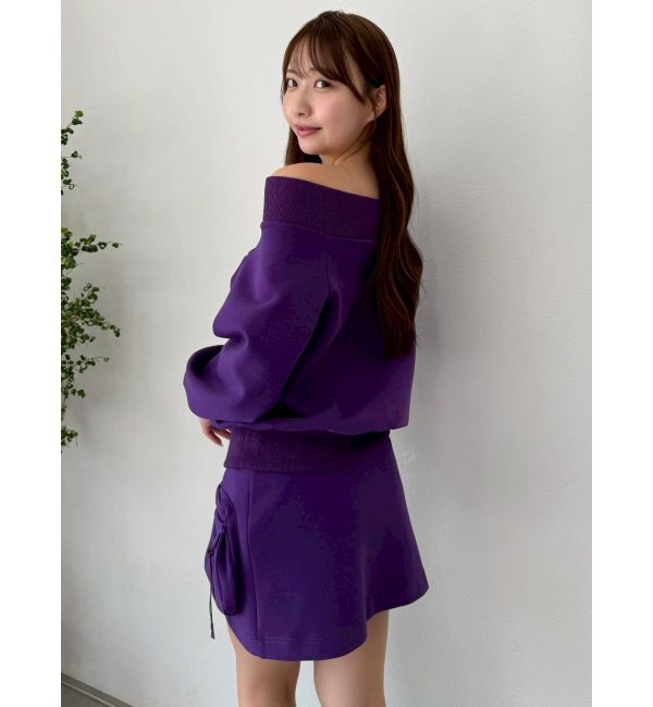 dazzlin「ワイドスクエアネックスウェット」|Tシャツ・カットソー|