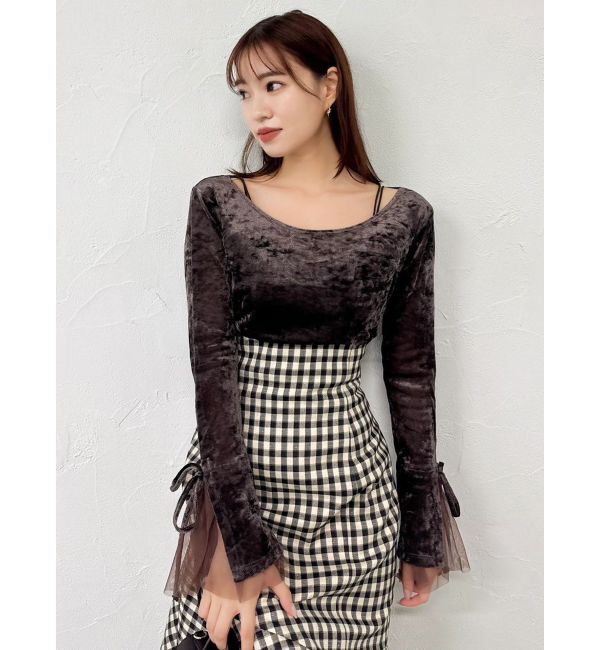 dazzlin「シアーベロアレイヤードトップス」|Tシャツ・カットソー|