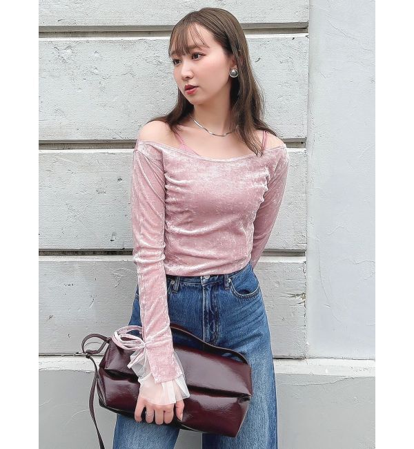 dazzlin「シアーベロアレイヤードトップス」|Tシャツ・カットソー|