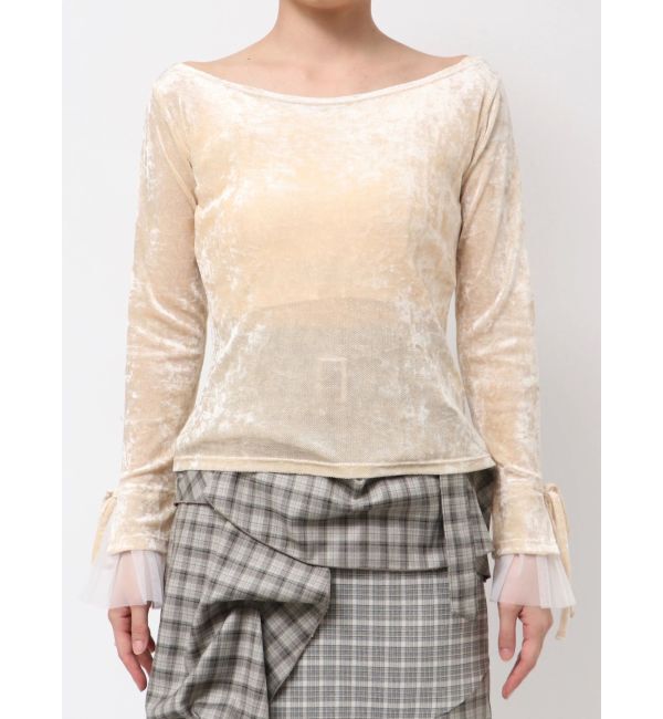 dazzlin「シアーベロアレイヤードトップス」|Tシャツ・カットソー|