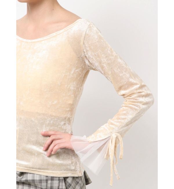 dazzlin「シアーベロアレイヤードトップス」|Tシャツ・カットソー|