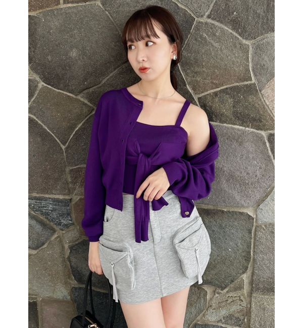 dazzlin「片結びニットビスチェ」|キャミソール|