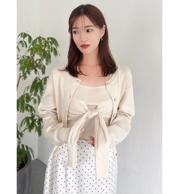 dazzlin「片結びニットビスチェ」|キャミソール|