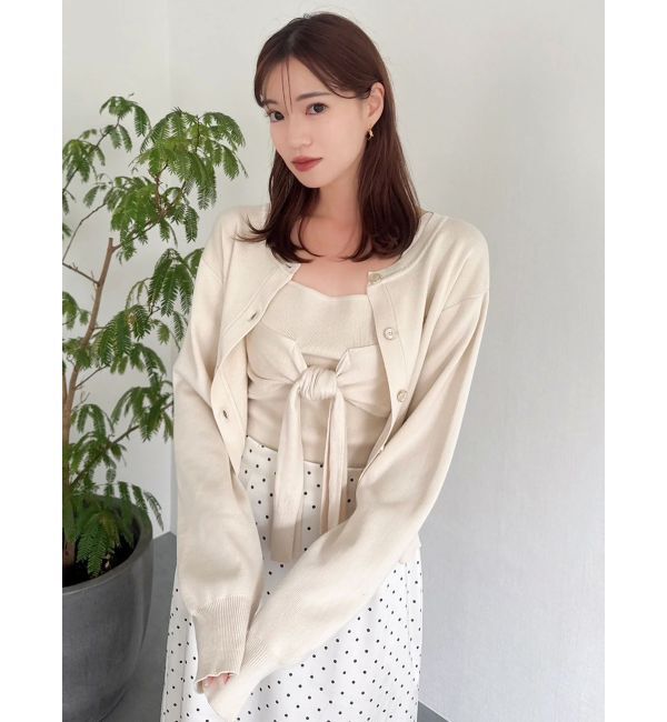 dazzlin「片結びニットビスチェ」|キャミソール|