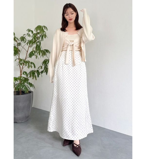 dazzlin「片結びニットビスチェ」|キャミソール|