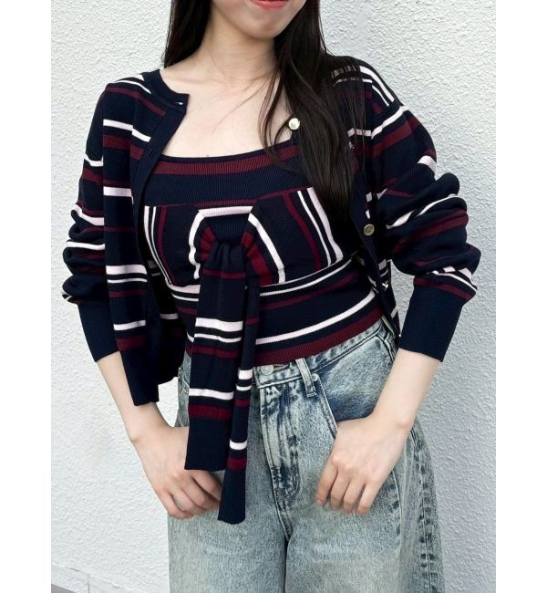 dazzlin「片結びニットビスチェ」|キャミソール|