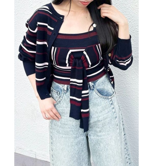 dazzlin「片結びニットビスチェ」|キャミソール|