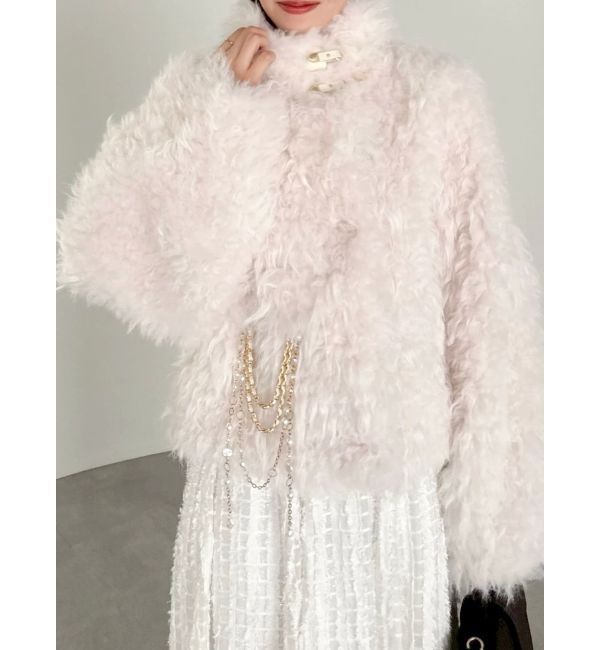 dazzlin「パールチェーンエコファーブルゾン」|ブルゾン・スタジャン|