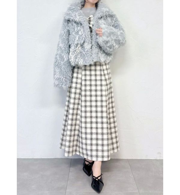 dazzlin「パールチェーンエコファーブルゾン」|ブルゾン・スタジャン|