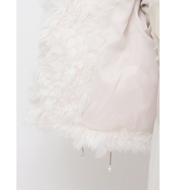 dazzlin「パールチェーンエコファーブルゾン」|ブルゾン・スタジャン|