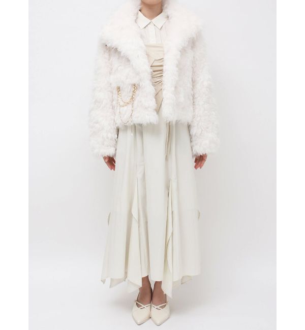 dazzlin「パールチェーンエコファーブルゾン」|ブルゾン・スタジャン|