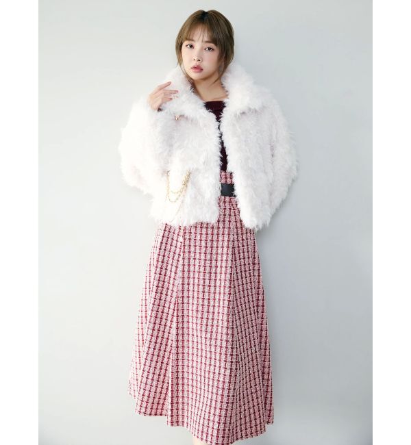 dazzlin「パールチェーンエコファーブルゾン」|ブルゾン・スタジャン|