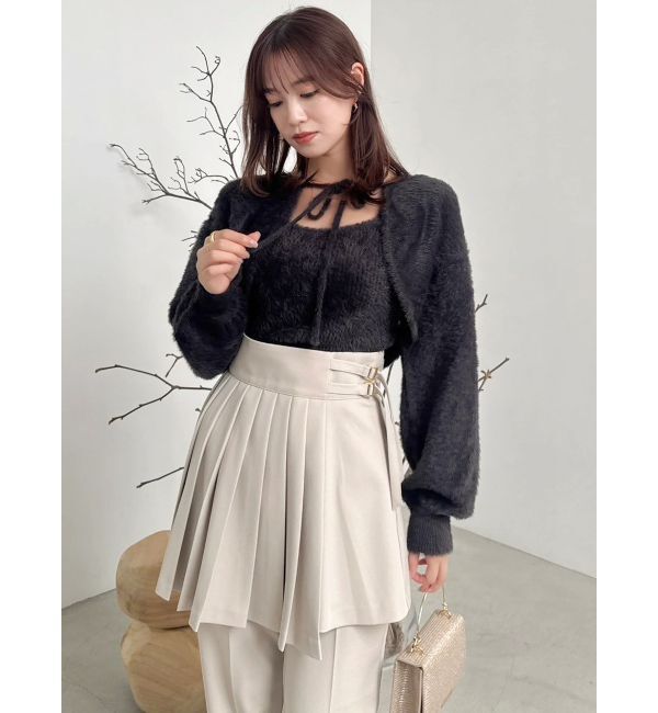 dazzlin「チョーカー付ミニシャギーニットキャミソール」|キャミソール|