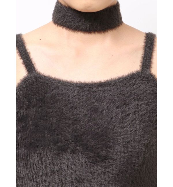 dazzlin「チョーカー付ミニシャギーニットキャミソール」|キャミソール|