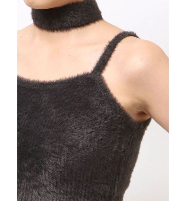 dazzlin「チョーカー付ミニシャギーニットキャミソール」|キャミソール|