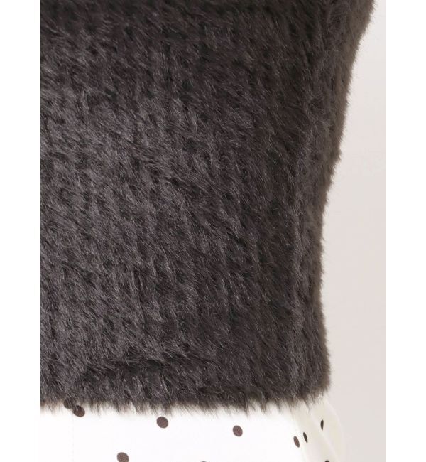 dazzlin「チョーカー付ミニシャギーニットキャミソール」|キャミソール|