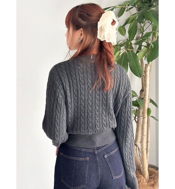 dazzlin「ケーブルレタリングニット」|ニット・セーター|