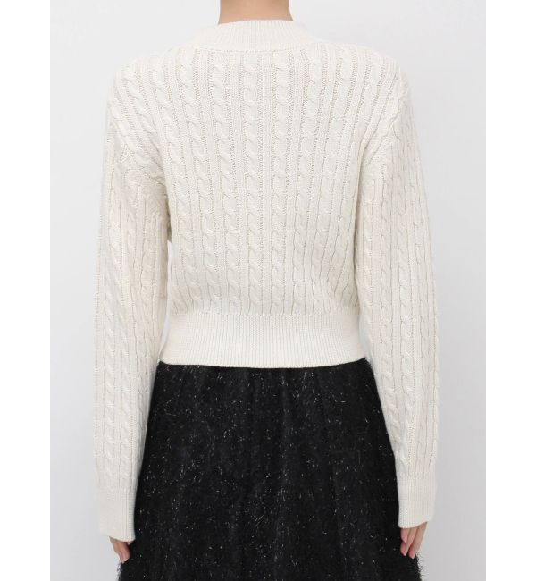 dazzlin「ケーブルレタリングニット」|ニット・セーター|