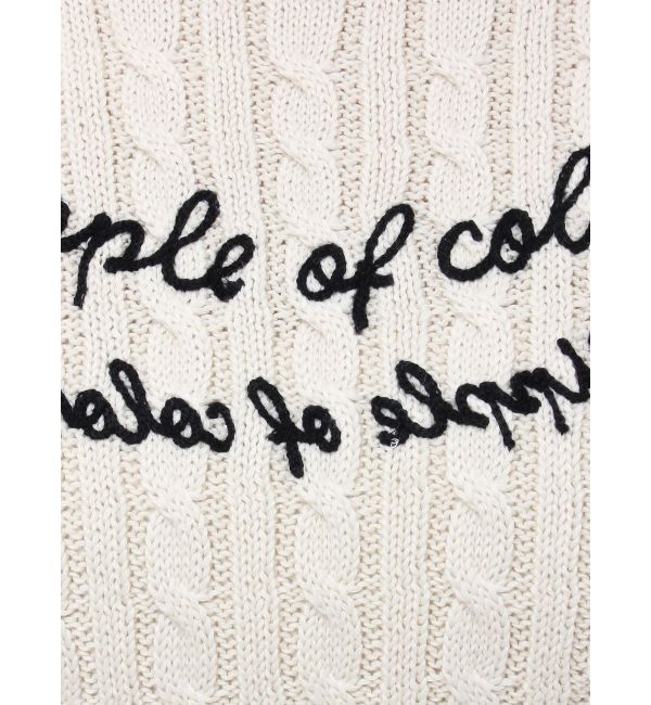 dazzlin「ケーブルレタリングニット」|ニット・セーター|