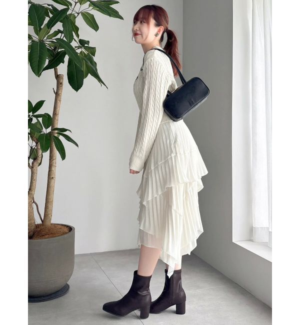 dazzlin「ケーブルレタリングニット」|ニット・セーター|