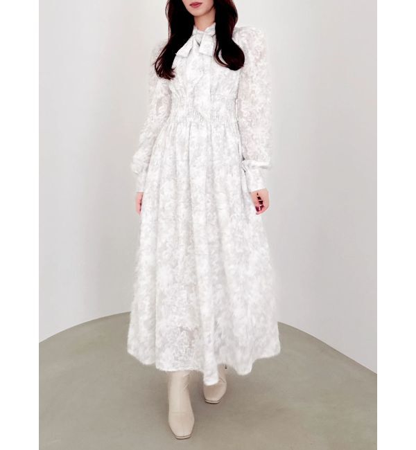 dazzlin「ヘアリーフラワーシフォンワンピース」|ワンピース|