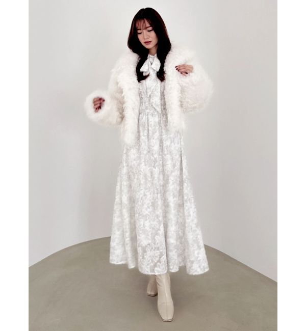 dazzlin「ヘアリーフラワーシフォンワンピース」|ワンピース|