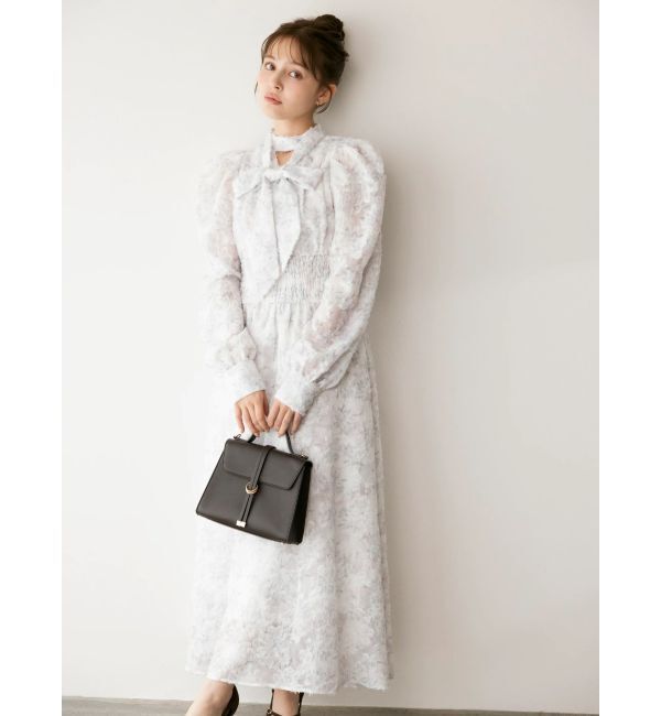 dazzlin「ヘアリーフラワーシフォンワンピース」|ワンピース|