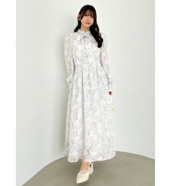 dazzlin「ヘアリーフラワーシフォンワンピース」|ワンピース|