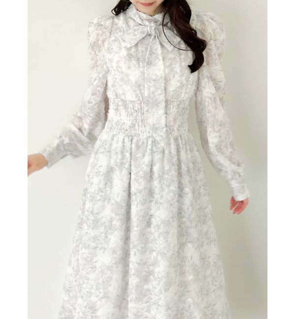 dazzlin「ヘアリーフラワーシフォンワンピース」|ワンピース|