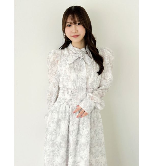 dazzlin「ヘアリーフラワーシフォンワンピース」|ワンピース|