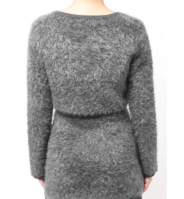 dazzlin「【セット対応】ヘアリーニットジャケット」|ノーカラージャケット|