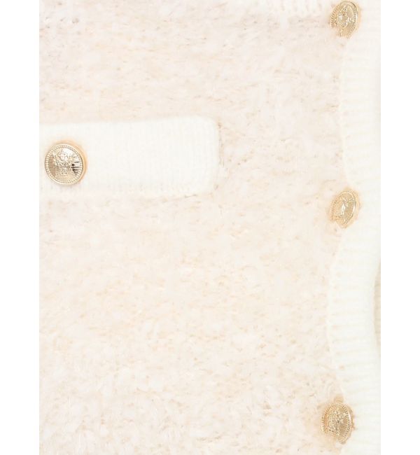 dazzlin「【セット対応】ヘアリーニットジャケット」|ノーカラージャケット|