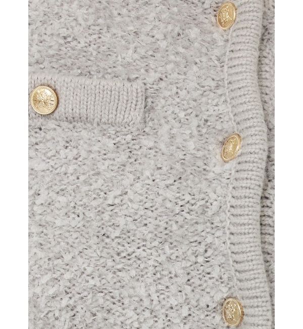 dazzlin「【セット対応】ヘアリーニットジャケット」|ノーカラージャケット|