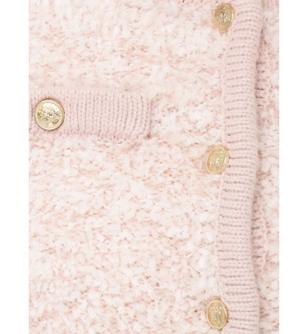 dazzlin「【セット対応】ヘアリーニットジャケット」|ノーカラージャケット|