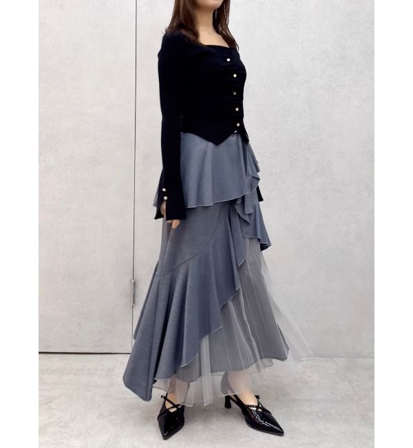 dazzlin「【追加生産分/新色追加】アシメプリーツマーメイドスカート」|スカート|