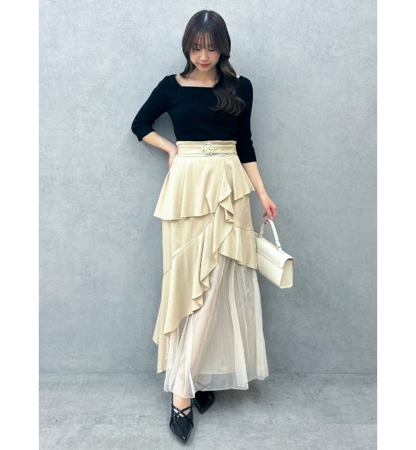 dazzlin「【追加生産分/新色追加】アシメプリーツマーメイドスカート」|スカート|