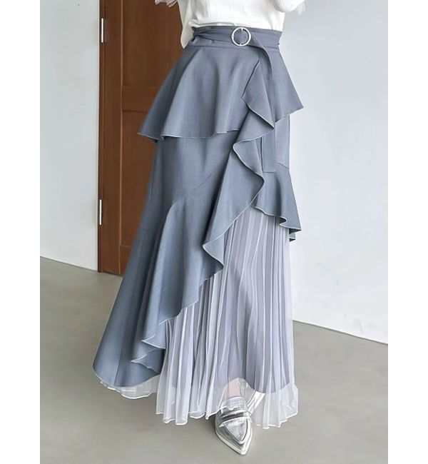 dazzlin「【追加生産分/新色追加】アシメプリーツマーメイドスカート」|スカート|