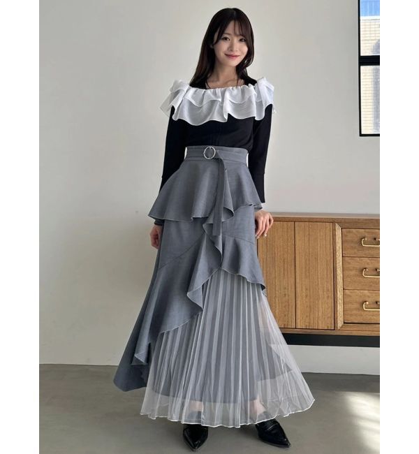 dazzlin「【追加生産分/新色追加】アシメプリーツマーメイドスカート」|スカート|