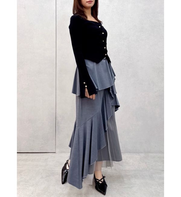 dazzlin「【追加生産分/新色追加】アシメプリーツマーメイドスカート」|スカート|