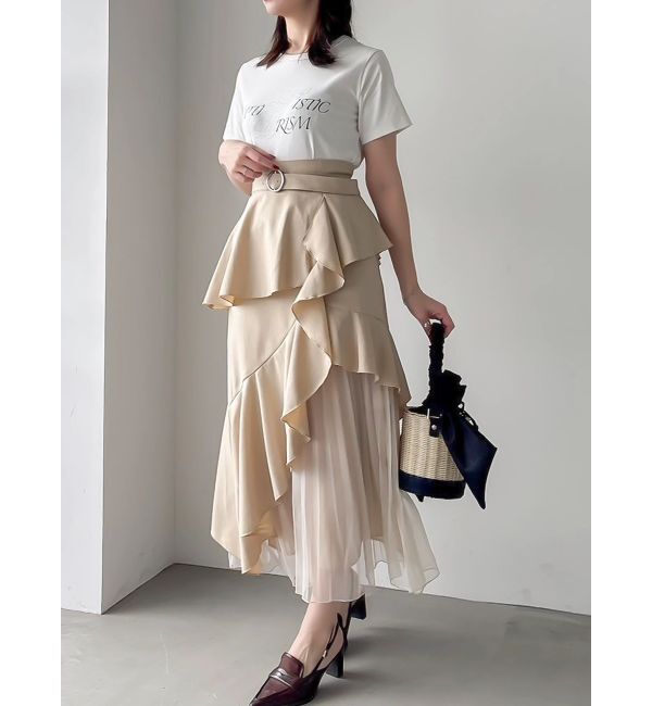 dazzlin「【追加生産分/新色追加】アシメプリーツマーメイドスカート」|スカート|