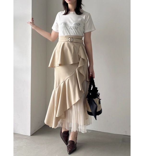 dazzlin「【追加生産分/新色追加】アシメプリーツマーメイドスカート」|スカート|